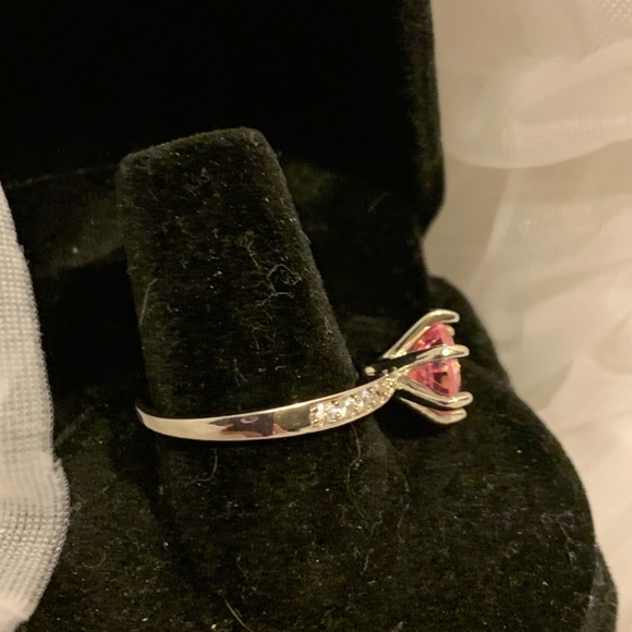 6 Prong Pink Sapphire Ring - Solitaire - Picture 2 of 2